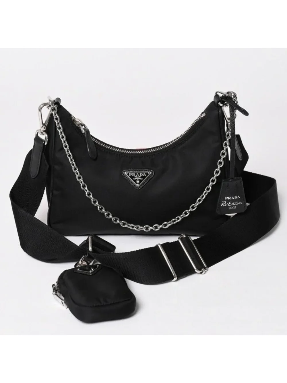 Prada Hobo Nylon Black